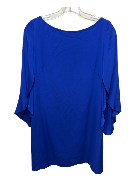 Milly Size 4 Cobalt Blue Silk Low Back 3/4 Sleeve Drape Sleeve Dress Cobalt Blue / 4