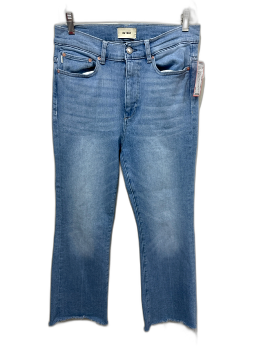 DL1961 Size 29 Light Wash Cotton Denim High Rise Whiskering Raw Hem Jeans Light Wash / 29