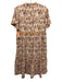 Marigold by Victoria Dunn Size Small Yellow & Brown Cotton Short Sleeve Dress Yellow & Brown / Small