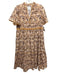 Marigold by Victoria Dunn Size Small Yellow & Brown Cotton Short Sleeve Dress Yellow & Brown / Small