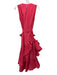 Psophia Vazquez de Castro Size Small Coral Pink Polyester Sleeveless Midi Dress Coral Pink / Small