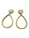 Julie Vos Gold Tone 24K Gold Plated Post Back Tear Drop Dangle Earrings Gold Tone