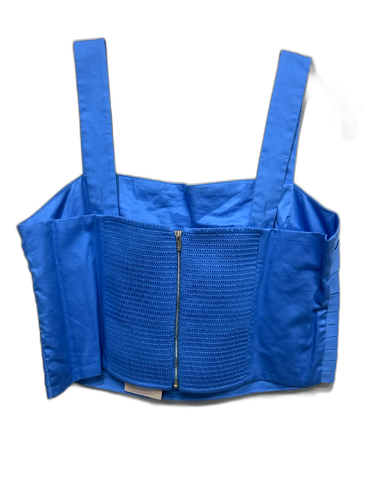 Figue Size L Light Blue Cotton Pleated Sleeveless Adjustable straps Crop Top Light Blue / L