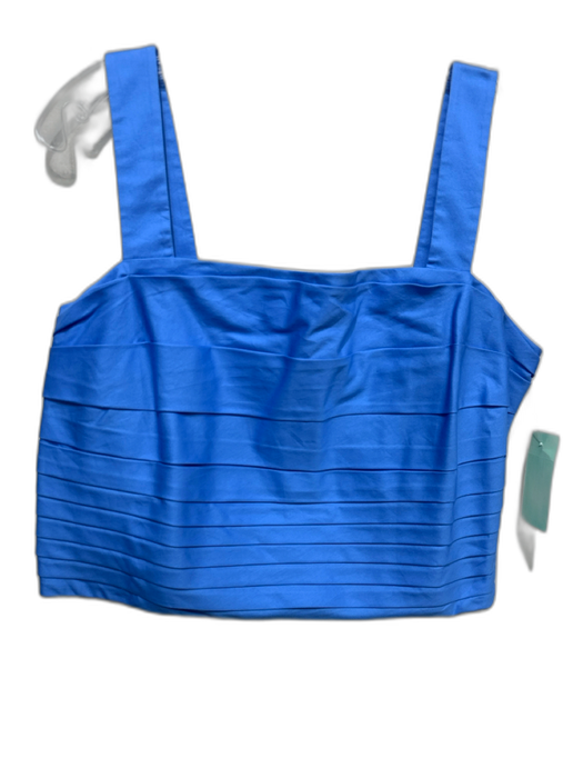 Figue Size L Light Blue Cotton Pleated Sleeveless Adjustable straps Crop Top Light Blue / L