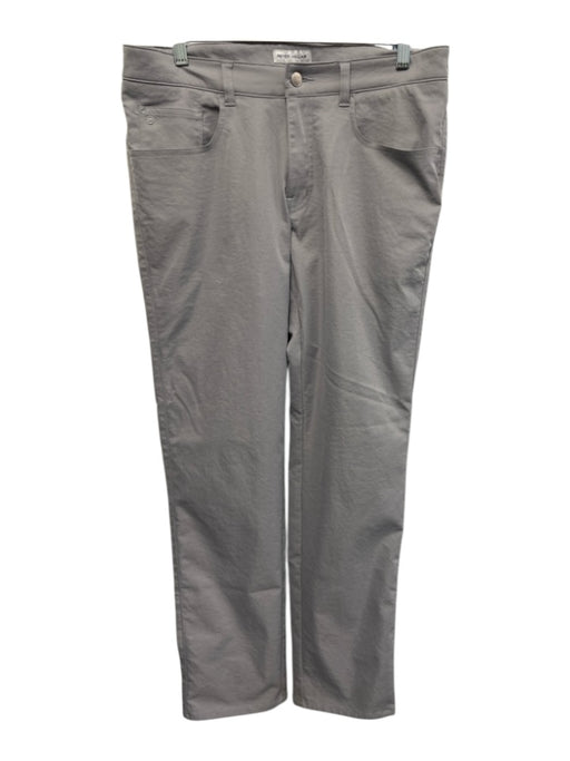 Peter Millar Size 32 Gray Cotton Blend Solid Slim Khakis Men's Pants Gray / 32