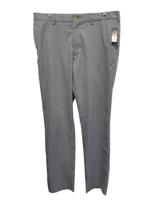 Peter Millar Size 35 Gray Cotton Blend Solid Slim Khakis Men's Pants Gray / 35