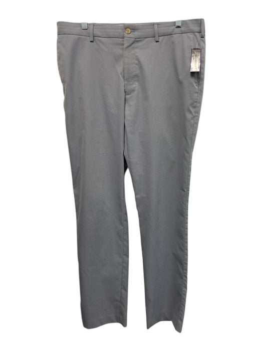 Peter Millar Size 35 Gray Cotton Blend Solid Slim Khakis Men's Pants Gray / 35