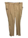 Peter Millar Size Est 35 Beige Cotton Blend Solid Slim Khakis Men's Pants Beige / Est 35