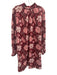 Mille Resort & Travel Size XS Red, Pink & Taupe Cotton Floral Collared Dress Red, Pink & Taupe / XS