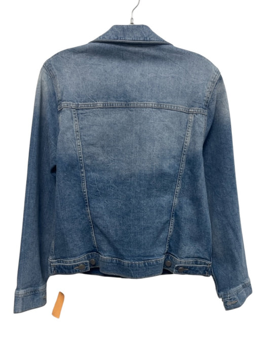 DL1961 Size S Medium light wash Cotton Blend Denim Button Front Collared Jacket Medium light wash / S