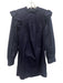 XiRENA Size XS Navy Blue Cotton Long Balloon Sleeve Ruffle Shoulder Detail Dress Navy Blue / XS