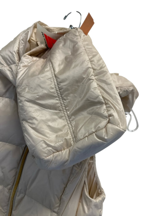 My Anorak Size S Champagne Beige Nylon Down Fill Quilted Removable Hood Vest Champagne Beige / S