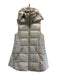 My Anorak Size S Champagne Beige Nylon Down Fill Quilted Removable Hood Vest Champagne Beige / S