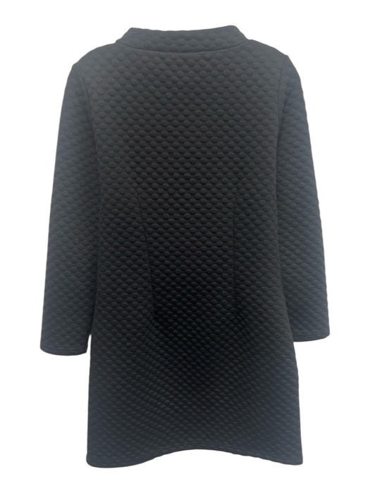 Sail To Sable Size S Black Polyester Blend Long Sleeve Bubble Textured Dress Black / S