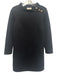 Sail To Sable Size S Black Polyester Blend Long Sleeve Bubble Textured Dress Black / S