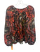 Marie Oliver Size S Black, Red & Green Silk & Metallic Abstract Floral Top Black, Red & Green / S