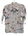 Tory Burch Size 2 Pastel Purple & Multi Silk Short Sleeve Travel Print Top Pastel Purple & Multi / 2