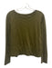 Erin Gray Size Small Army Green Pima Cotton Long Sleeve Paneled Heathered Top Army Green / Small