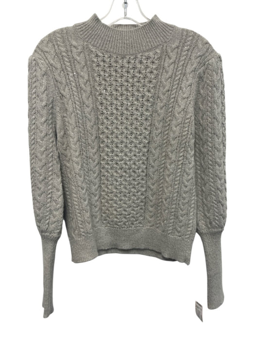 0 Degrees Celsius Size S Light Gray Acrylic & Wool Blend Metallic Thread Sweater Light Gray / S