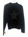 Alashan Size L Black & Silver Merino Wool Blend Shimmer Detail High Neck Sweater Black & Silver / L
