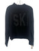 Alashan Size L Black & Silver Merino Wool Blend Shimmer Detail High Neck Sweater Black & Silver / L