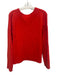 Marie Oliver Size S Red Orange Cotton & Cashmere Blend Knit Ribbed Hem Sweater Red Orange / S