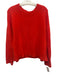 Marie Oliver Size S Red Orange Cotton & Cashmere Blend Knit Ribbed Hem Sweater Red Orange / S