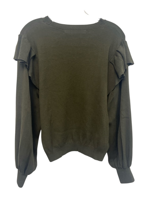 Marie Oliver Size S Army Green Viscose Blend Knit Long Balloon Sleeve Sweater Army Green / S