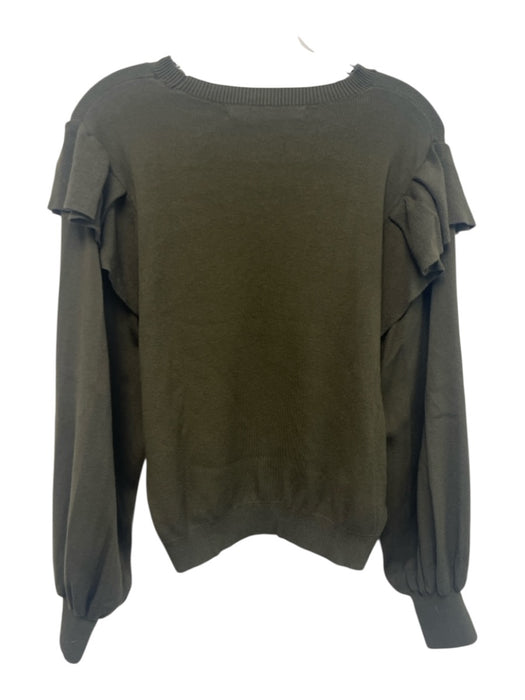 Marie Oliver Size S Army Green Viscose Blend Knit Long Balloon Sleeve Sweater Army Green / S