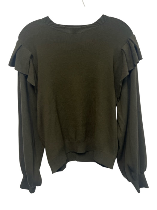 Marie Oliver Size S Army Green Viscose Blend Knit Long Balloon Sleeve Sweater Army Green / S
