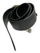 Vince Black Leather Gold Tone Buckle Circle Buckle Two Ring Belts Black / One Size