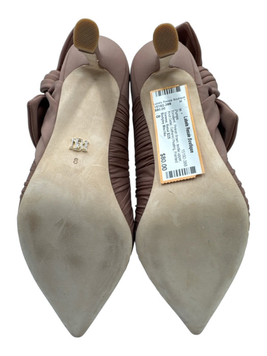 Badgley Mischka Shoe Size 8 Pinkish Brown textile upper Knot Detail Heeled Pumps Pinkish Brown / 8