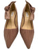 Badgley Mischka Shoe Size 8 Pinkish Brown textile upper Knot Detail Heeled Pumps Pinkish Brown / 8