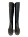 Tory Burch Shoe Size 8 Black Leather Upper Logo Side Zip Lug Sole Boots Black / 8