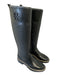 Tory Burch Shoe Size 8 Black Leather Upper Logo Side Zip Lug Sole Boots Black / 8