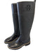 Tory Burch Shoe Size 8 Black Leather Upper Logo Side Zip Lug Sole Boots Black / 8