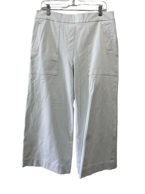 Spanx Size XL White Cotton Blend Elastic Waist Front Seam bound pockets Pants White / XL