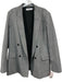 M.M. Lafleur Size 12 Gray Virgin Wool Blend Double Breast Flap Pockets Jacket Gray / 12
