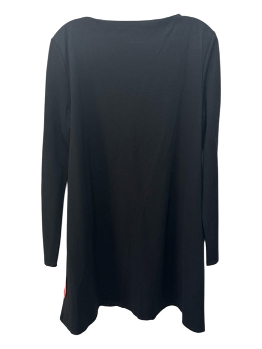 Tuckernuck Size XL Black Rayon & Polyester Long Sleeve Square Neck Dress Black / XL