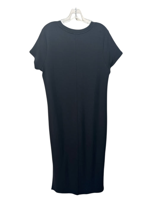 Spanx Size XL Black Modal & Polyester Short Sleeve Neoprene Crew Neck Dress Black / XL