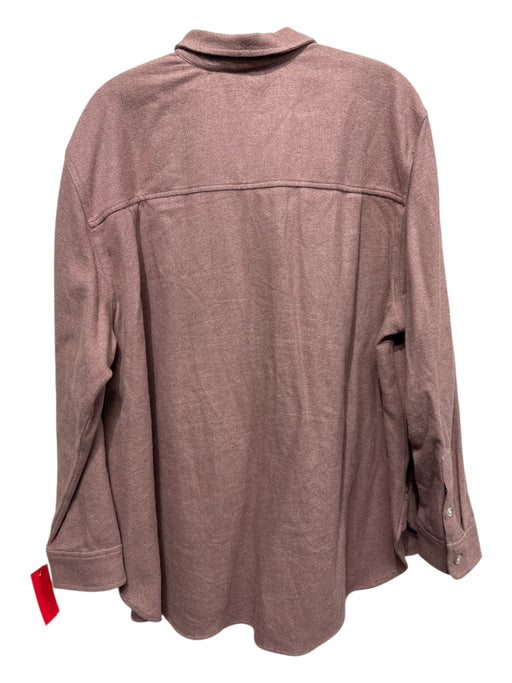 Madewell Size XXL Mauve Brown Cotton Button Down Flannel Long Sleeve Shirt Top Mauve Brown / XXL