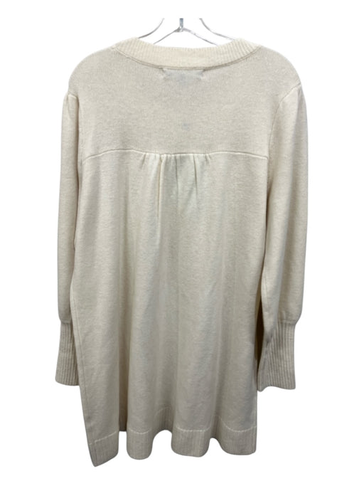 Hill House Size Large Cream Wool Long Sleeve Knit Sweater Dress Dress Cream / Large
