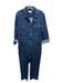 Madewell Size 12 Dark Wash Cotton Blend Denim Long Sleeve Jumpsuit Dark Wash / 12