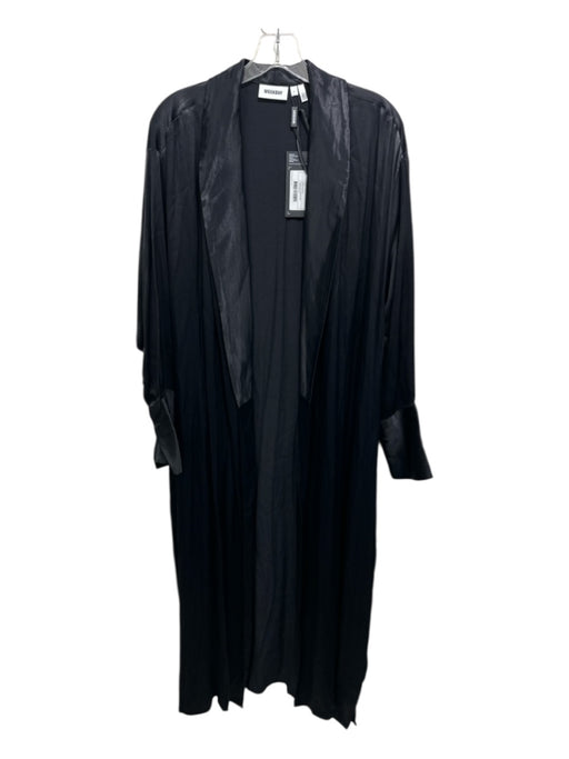 Weekday Size Large Black Rayon Kimono Robe Black / Large