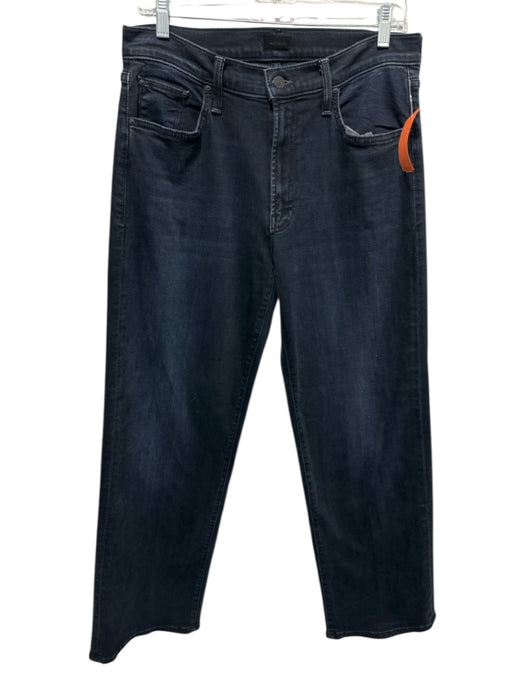 Mother Size 30 Black Cotton Blend Denim Mid Rise Button & Zip Fly Jeans Black / 30