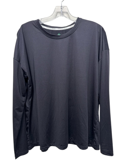Tuckernuck Size XL Black Polyester Blend Long Sleeve Athleisure Top Black / XL
