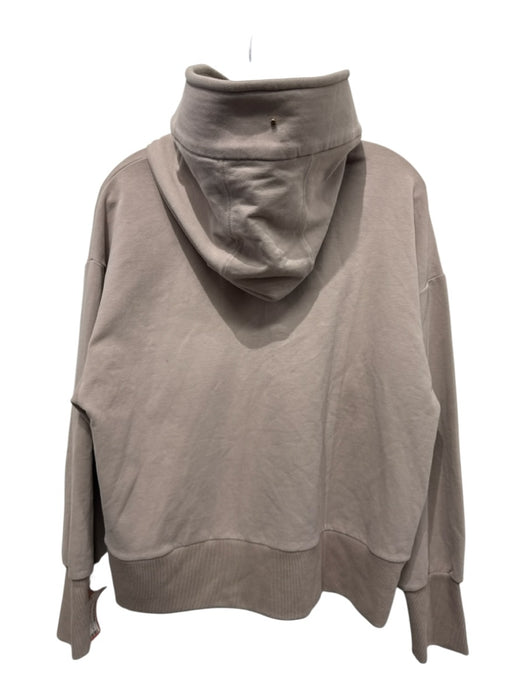 Cuyana Size XL Beige Supima Cotton Blend Zip Front Long Sleeve Hooded Jacket Beige / XL