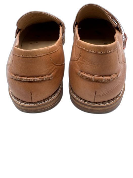 Boden Shoe Size 42 Tan Brown Leather Upper Flat Slip On Penny Loafers Tan Brown / 42