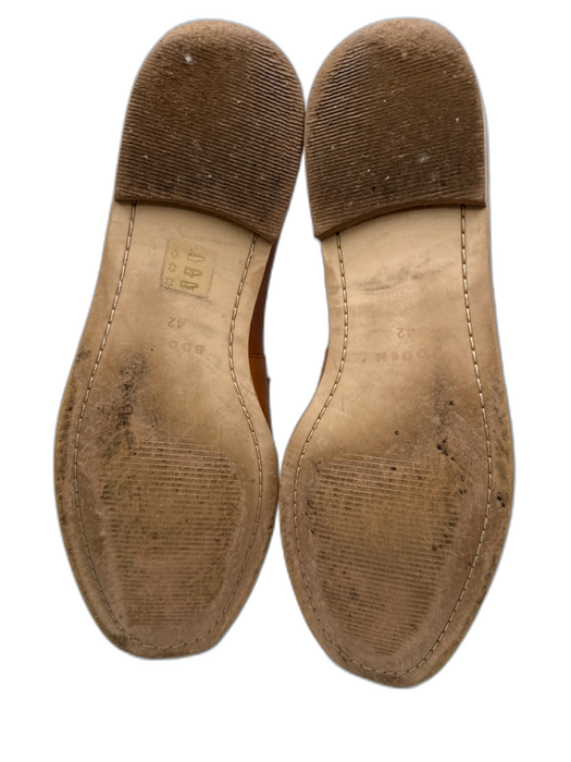 Boden Shoe Size 42 Tan Brown Leather Upper Flat Slip On Penny Loafers Tan Brown / 42