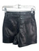 Wilfred Size 00 Black Polyurethane High Rise Flat Pockets Zip Fly Shorts Black / 00